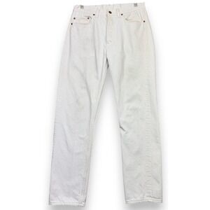 Vintage Levi's 501 Jeans Mens FITS 31x31 White Denim Straight Leg Button Fly 90s